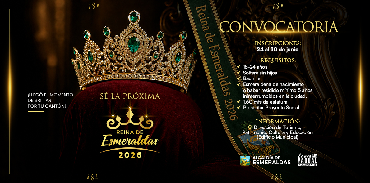 Convocatoria Reina de Esmeraldas 2026