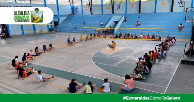 Gran acogida en cursos vacacionales de vóley en Esmeraldas