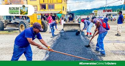 Avances en el bacheo de la vía Carlos Concha