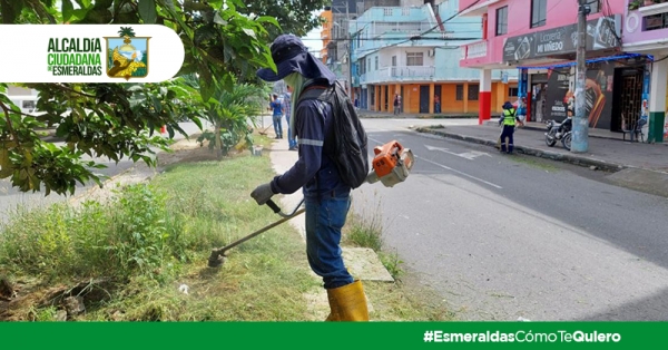Alcaldía trabaja en el mantenimiento de áreas verdes
